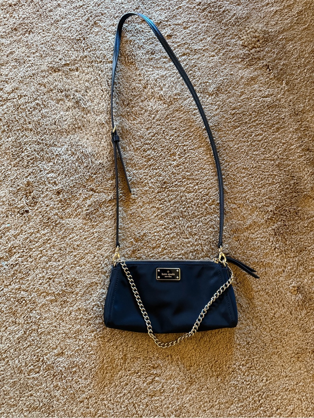Black Crossbody with Gold Chain